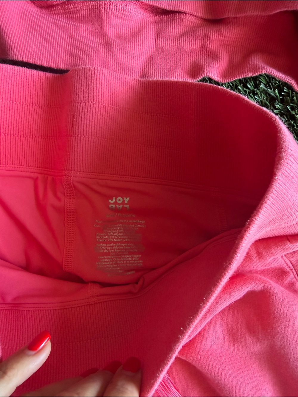 JOY LAB Coral Pink Cropped Sweatshirt & Skort Set | XS Top / Small Bottom - Picture 4 of 4